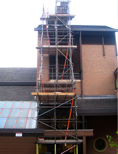 Access tower for Cardiff University..