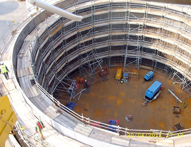 Double skin petrol tank - Cardiff docks.