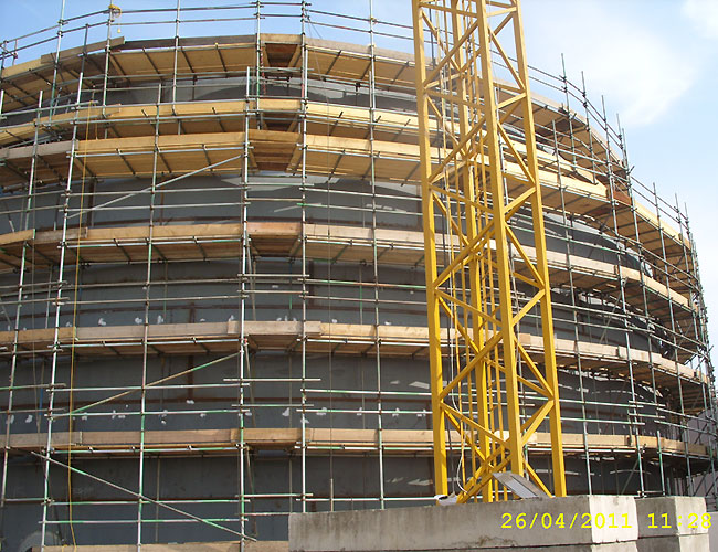 Double skin petrol tank - Cardiff docks.