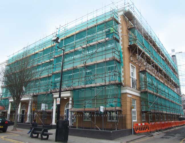 Government offices scaffolding.